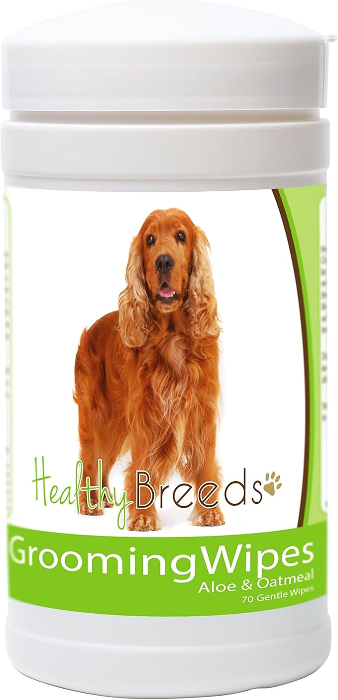 Healthy Breeds English Cocker Spaniel Grooming Wipes 70 Count
