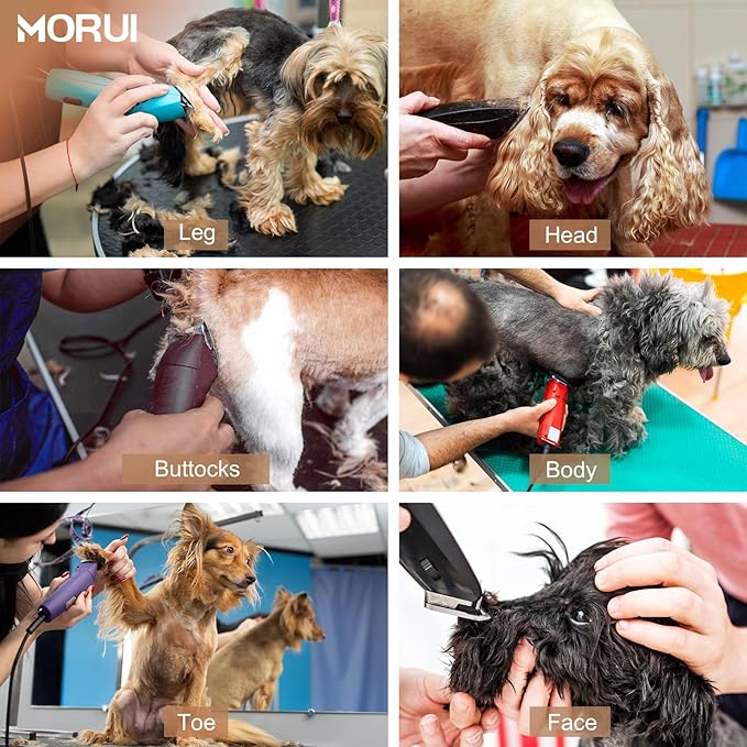 30 Cut Length 1/50"(0.5mm) Detachable Ceramic Pet Dog Clipper Blades Compatible with Most Andis,Oster A5 Wahl KM Series Clippers