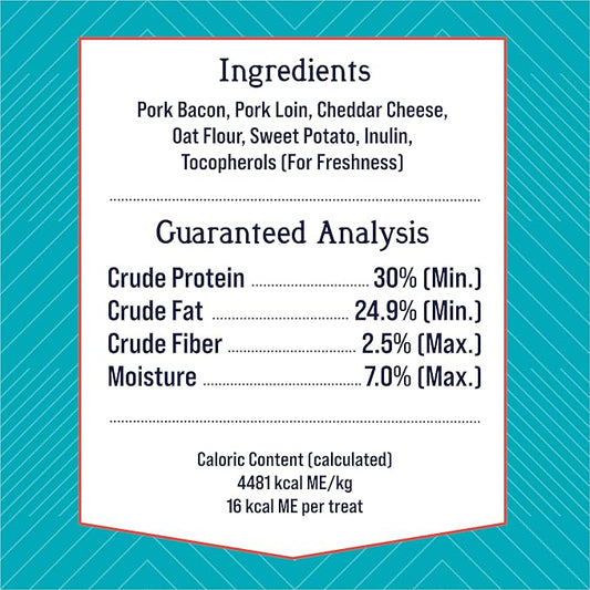Stewart Freeze Dried Dog Treats, PuffPops Bacon and Cheese Recipe, Gluten Free, 2.8 Ounce Resealable Pouch, Made in USA, Dog Training Treats