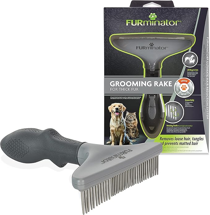 FURminator Grooming Rake for Cats and Dogs