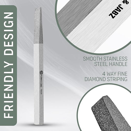 FLAMIA & JABZ Stripping Metal Stones & Nail File for Dogs, Cats & Pets (8 MM)