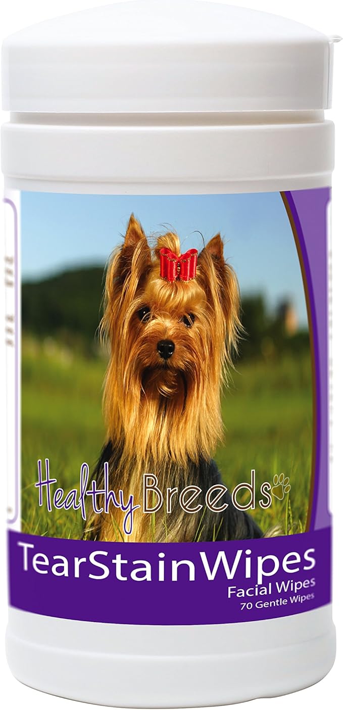 Healthy Breeds Yorkshire Terrier Tear Stain Wipes 70 Count