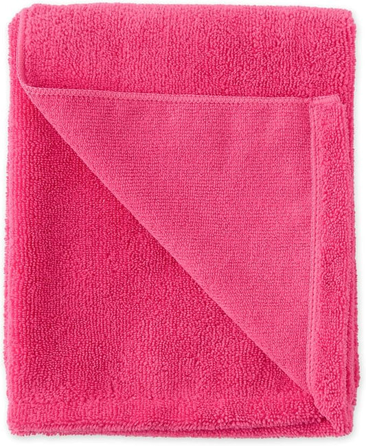 Bone Dry Pet Grooming Microfiber Towel, Embroidered Collection, X-Large,41x23.5, Raspberry Sorbet