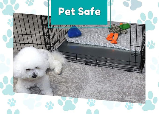 Red Hound Auto Metal Replacement Tray for Dog Crate 46.5 x 27.5 Inches Flat-A-Way Heavy Duty Galvanized Steel Kennel Cage Pan Leakproof Liner Chew Proof Compatible with Midwest iCrate, New World More