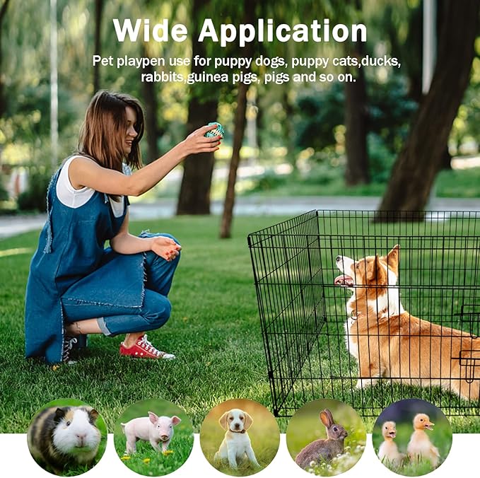 PJYuCien Mesh Top Cover - Fits 4 Panels 36 Inch Width Plastic/Metal Pet Pen Square Dog Playpen (Note: Only Pen Top Cover, NO PLAYPEN!!!)