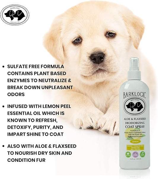 Leave in Conditioning Hair Detangling SprayConditioner, 16oz, Lemon - Dog & Puppy Detangler and Dematting Spray