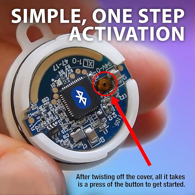 Cat Tracker - Small and Lightweight Waterproof Bluetooth Pet Collar Attachment, 328 Foot Range, Replaceable 6 Month Battery Life, Android/Apple iOS Compatible