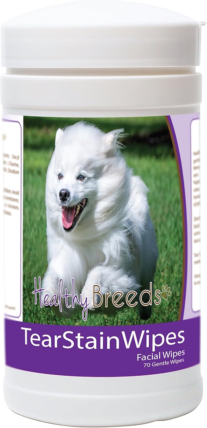 Healthy Breeds American Eskimo Dog Tear Stain Wipes 70 Count