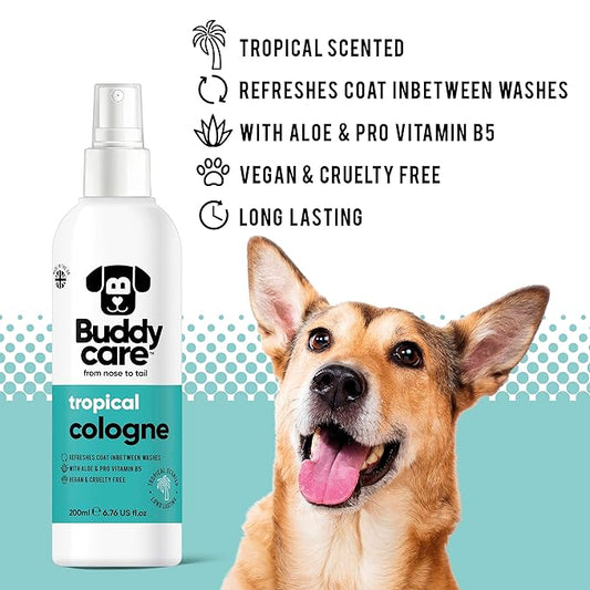 Dog Cologne - Tropical - 200ml - Refreshing and Tropical Scented Dog Cologne - Refreshes Between Dog Washes