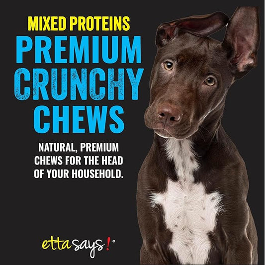 etta says! Premium Crunchy Dog Chew Bits - All Natural - Made in The USA (1.5 Pound Pack of 1)