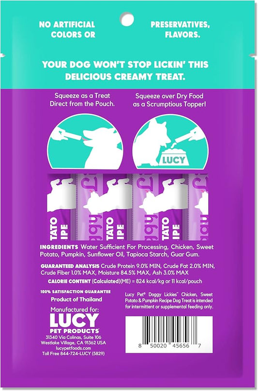 Lucy Pet® Doggy Lickies™ Chicken, Sweet Potato & Pumpkin Recipe Creamy Purée Dog Treat 4oz