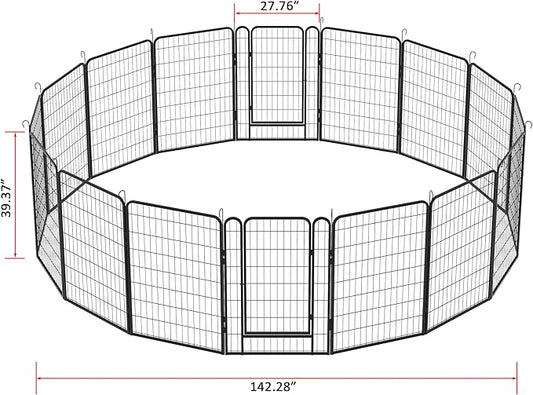 KEIKI 8 Panels 39.37" H Heavy Duty Metal Playpen with Door for Dog Fence,Pet Exercise Pen Versatile Shape for Outdoor Indoor