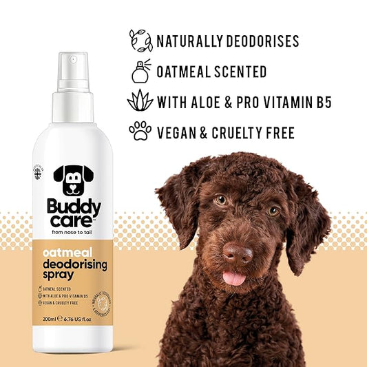 Dog Deodorising Spray - Deodorising Spray for Dogs - With Aloe Vera and Pro Vitamin B5 (Oatmeal, 200ml)
