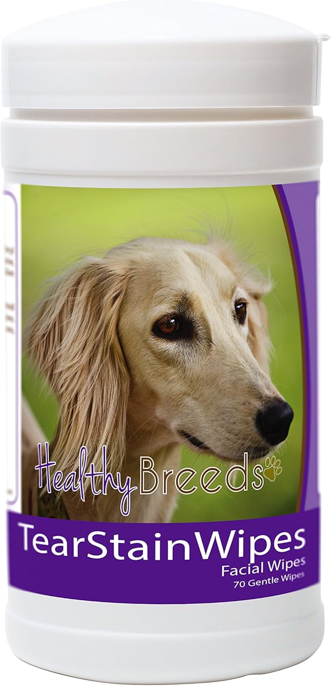 Healthy Breeds Saluki Tear Stain Wipes 70 Count