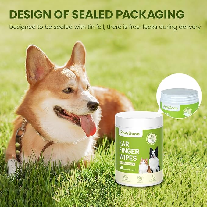 Pet Wipes for Dogs & Cats, Hypoallergenic Dog Eye Wipes Cleaner, Natural Cleaning Grooming Pet Wipes Gently Remove Stain (Ear Wipes 150 PCS, Aloe Scent)