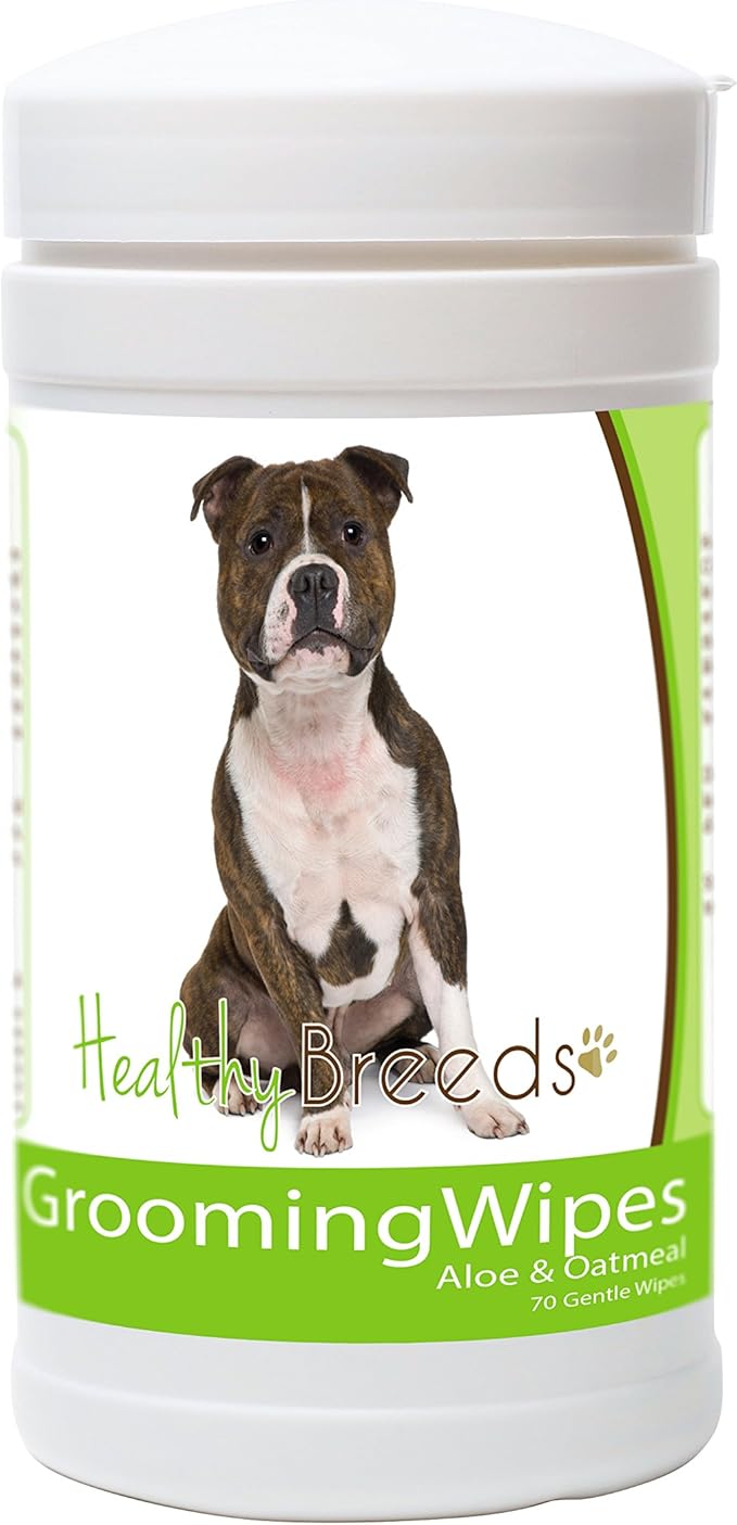 Healthy Breeds Staffordshire Bull Terrier Grooming Wipes 70 Count