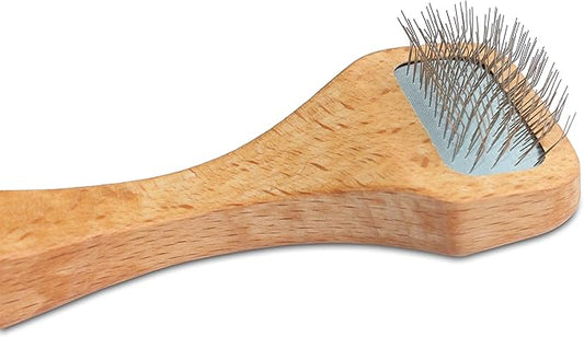 Mars Professional Tangle and Dematting Undercoat Cat and Dog Slicker Grooming Brush, Stainless Steel Pins, Made in Germany