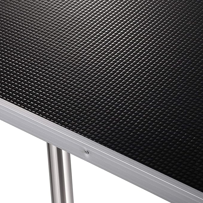 PULLAFUN 36" Professional Dog Pet Grooming Table Heavy Duty Adjustable with Overhead Arm, Two Grooming Noose Mesh Tray (Black, 46inch)