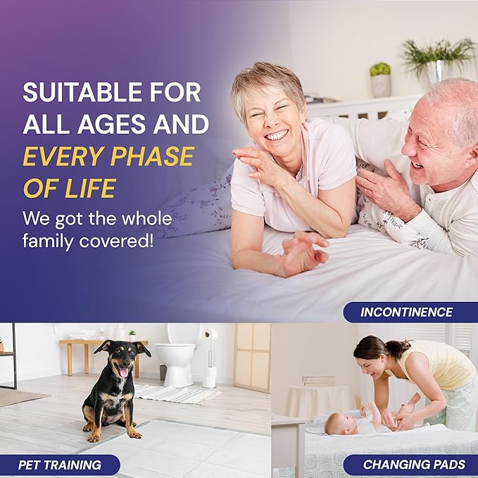 Reli. Disposable Bed Pads (35 Pack) | 30" x 36" | XL Bed Pads Disposable Adult Incontinence Sheets w/ Non-Slip Adhesives | Absorbent Peepads for Adults, Seniors, Puppy