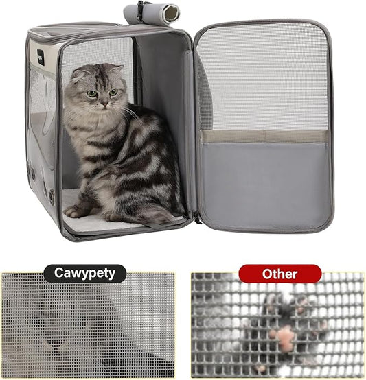 Cat Carrier Backpack,Cat Carrier with Window Blind,Cat Backpack for Small Cats Dogs, Safety Straps, Collapsible, Breathability,Designed for Travel, Hiking, Outdoor,Car