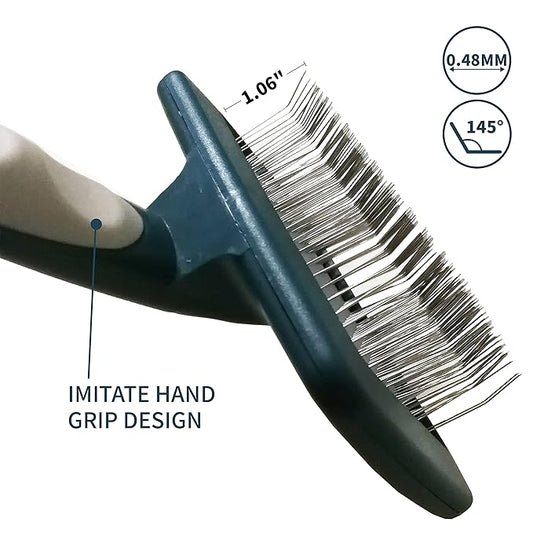 YIRU Doodle Poodle Brush for Grooming,Large Slicker Dog Brush for Long/Curly Haired Dogs,Removing Loose Hair,Undercoat