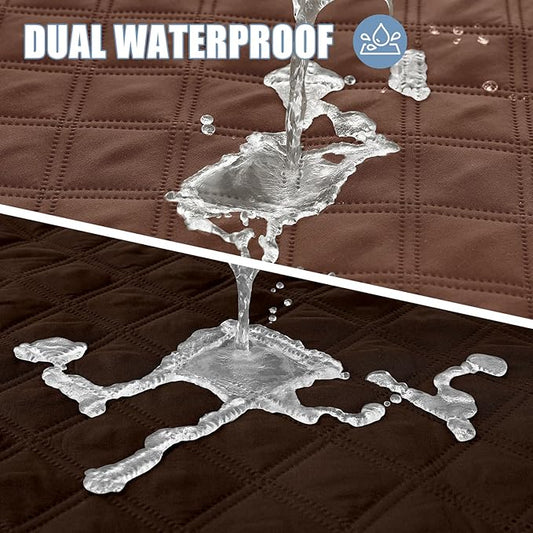 Smiry Waterproof Dog Blanket, Reversible Dog Bed Cover Pet Blanket, Soft Couch Cover for Dogs Washable, Bed Couch Sofa Furniture Protector for Puppy Cat Kids (30"x53", Brown/Chocolate)