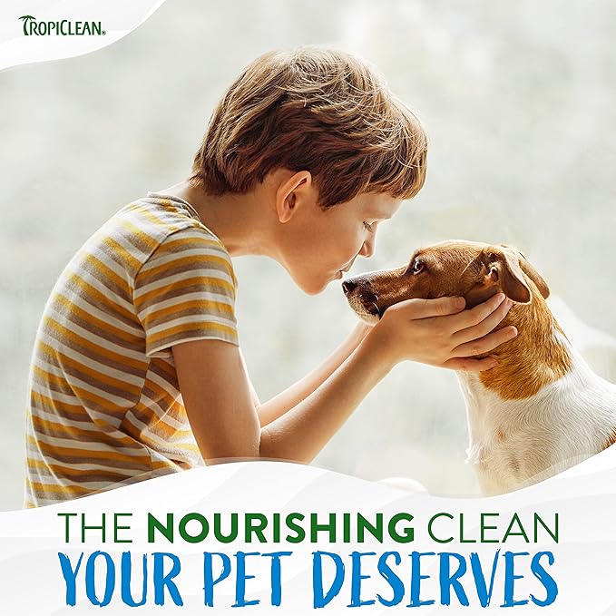 TropiClean Dog Perfume, Long Lasting Lime & Coconut Cologne, Deodorizing Spray for Smelly Dogs, After Bath Detangling Spray with Vitamin E, Safe for Cats, 8oz.