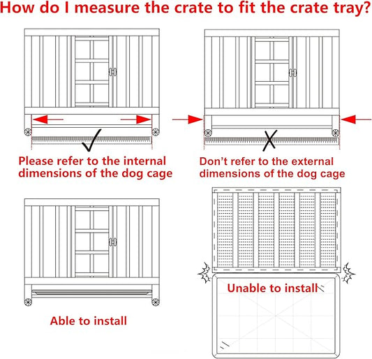 Dog Crate Tray 36" - ChewProof Replacement Pan, Easy to Clean, Easy to Assemble,Ideal for Potty Training - Perfect for Pet Crates & Kennels (2PCS)