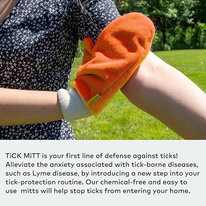 TiCK MiTT Orange Glove – Chemical-Free, Durable & Portable Outdoor and Pet Care Accessory