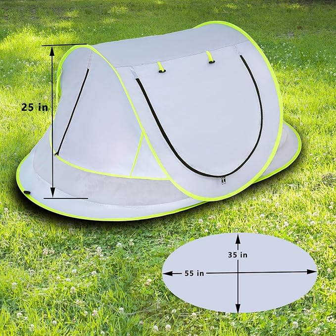 ZIQINPSQ Foldable Cat Tent with Sunshade, Mesh Windows & Curtains,Portable Pet Playpen Cat Cage Cat Enclosure Tent,Outdoor Cat Enclosures for Camping, Traveling, Sunbathing (Grey, 55" LX35 WX25 H)