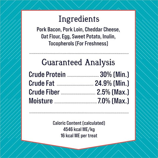 Stewart Freeze Dried Dog Treats, PuffPops Bacon, Egg, and Cheese Recipe, Gluten Free, 2.8 Ounce Resealable Pouch, Made in USA, Dog Training Treats