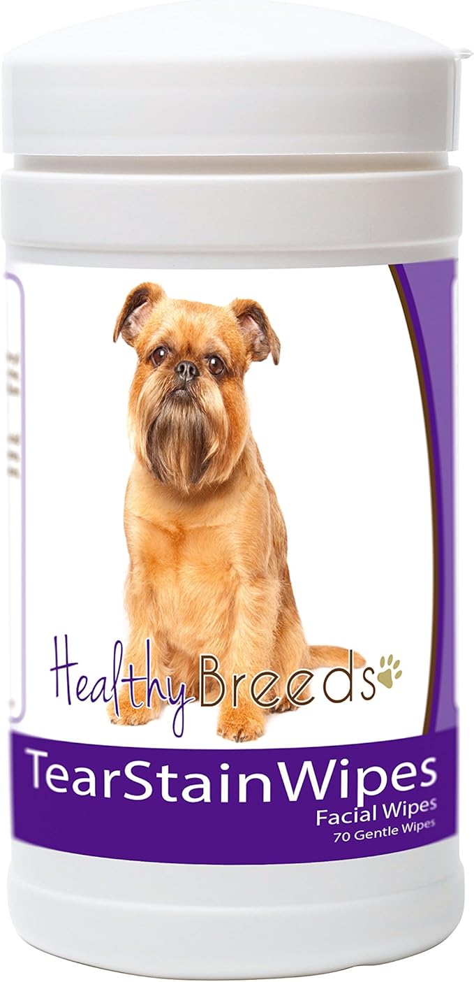 Healthy Breeds Brussels Griffon Tear Stain Wipes 70 Count