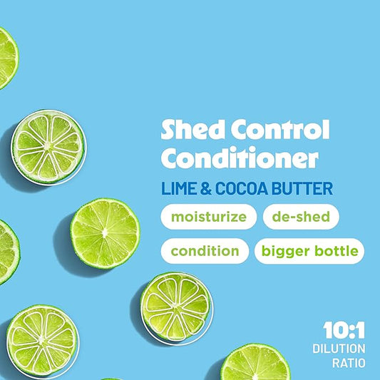 TropiClean Deshedding Dog Conditioner, Professional Conditioner, Reduces Shedding & Softens Coat, Puppy Safe, Lime & Cocoa Butter Scent, 1 Gallon