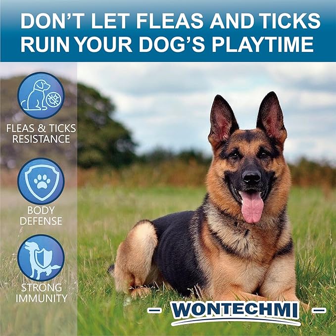 Flea and Tick Prevention for Dogs Chewables, 180 Chews Natural Flea and Tick Chews Supplement for Dogs, Oral Dog Flea and Tick Treatment for All Breeds and Ages (180 Chews, Chicken)