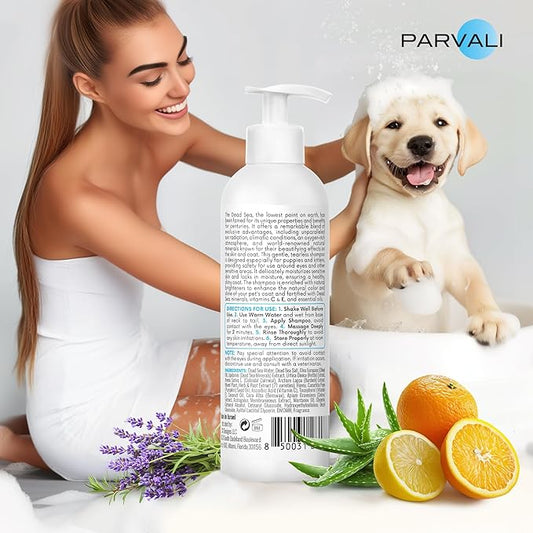 Natural Dead Sea Puppies and Kittens Tearless Shampoo (250 ml, 8.45 fl oz). Gentle, Eyes Safe, Antioxidant, Anti-Bacterial Formula. Rich with Minerals, Extra-Scented, Easy Application. Enjoy!