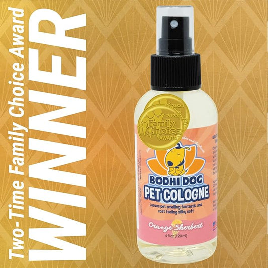 Bodhi Dog Natural Dog Cologne (Orange Sherbert) - Premium Scented Deodorizing Pet Perfume with Conditioner for Dogs & Cats - Keeps Pets Fresh & Clean - Gentle and Safe Formula, Made in USA (4 Fl Oz)