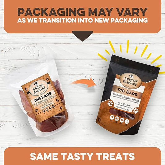 100% Natural Whole Pig Ear Dog Treat - 25 Pack - Our Healthy Dog Pig Ears Are Easy To Digest, Chemical & Hormone Free Thick Cut Pig Ears For Dogs Aggressive Chewers, Great For Small Or Large Dogs