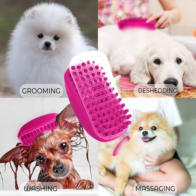 Multi Utility Bath and Massage Brush Pet Grooming Tool (Pack of 1)(COLOR MAY VARY)