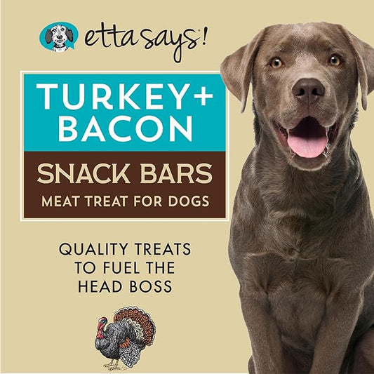 etta says! Meat Treats for Dogs – Turkey & Bacon – Made in The USA, Human Grade, No Added Hormones, No Nitrates or Nitrites (6 Count Pack of 1)