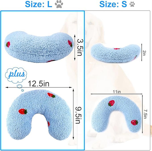 Mity rain Dog Pillow, Dog Calming Pillow Large 14.2" * 9.4", Anxiety Relief Pillow for Dog, Ultra Soft High Density Neck Pillow for Joint Relief Sleeping Improve, Pet Calming Pillow