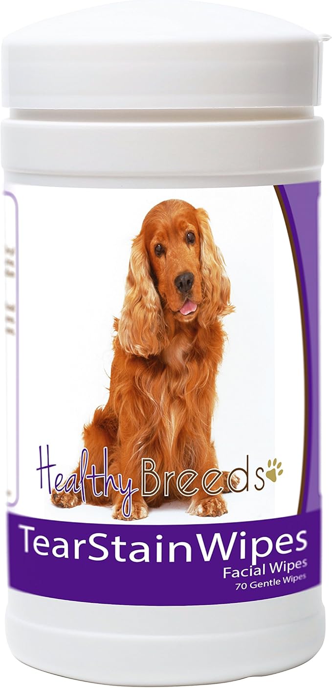Healthy Breeds Cocker Spaniel Tear Stain Wipes 70 Count