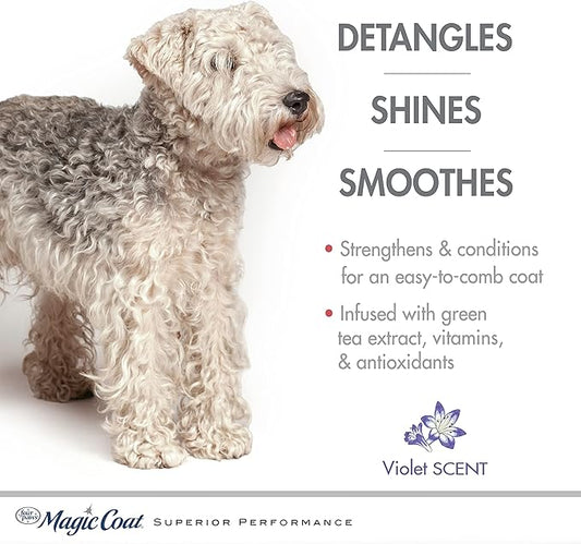 Four Paws Magic Coat Tangles and Mats Dog Grooming Shampoo, Violet Scent, 16 Ounce Bottle