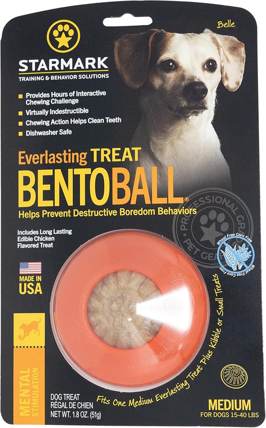 Starmark Everlasting Treat Bento Ball Tough Dog Chew Toy Medium