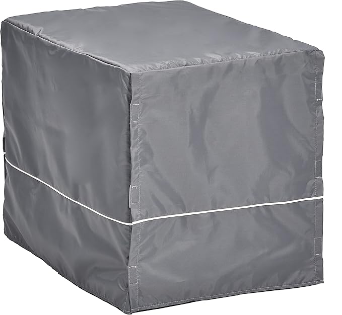 New World Dog Crate Comfort Kit by, Matching Dog Crate Cover & Dog Bed to Make Your Dogs Crate Their Home, Compatible with Midwest Homes for Pets & New World Dog Crates, Fits 24-Inch Dog Crate, Gray