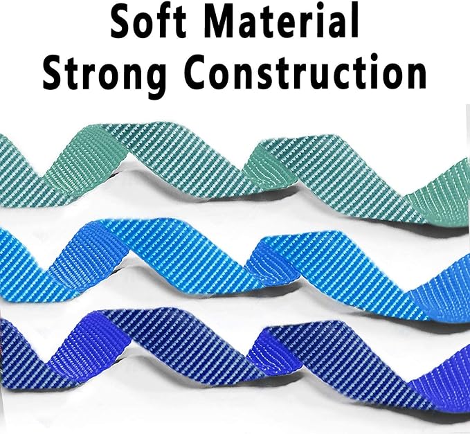 azuza 3 Pack Dog Collars Comfortable and Adjustable Nylon Dog Collars for for Small Dogs, S (11-16inch),Green, Blue and Royal Blue