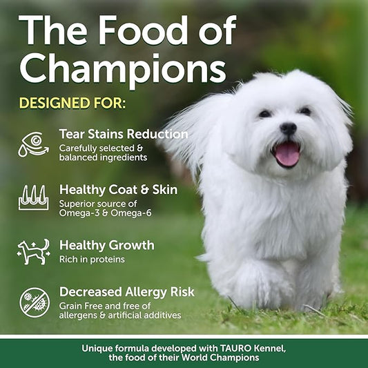 Nature's Protection Superior Care White Dogs Grain-Free Dry Dog Food for Junior Light Coated Dogs, White Fish, 3.3 lbs.