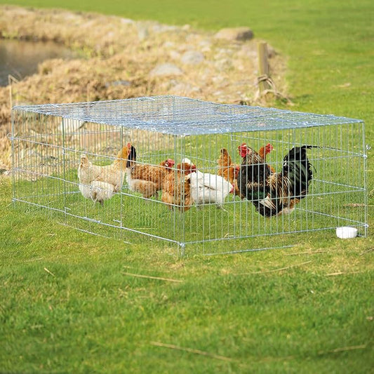 TRIXIE Rabbit Cage - 55 cu. ft., Outdoor Pen Extends Rabbit Hutch and Chicken Coops, Ideal for Small Animals, Bunny, Guinea Pigs, Chickens