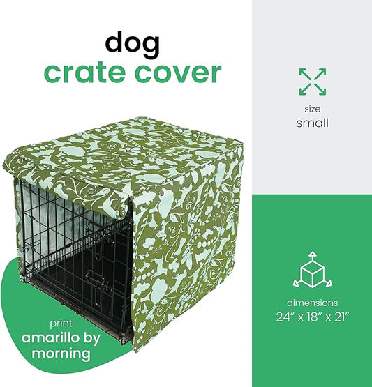Rocketman 36-inch Dog Crate Cover, Molly Mutt Large Kennel Cover Measures 36” x 24” x 27”, Two Panel Doors Roll Up, Made from Machine-Washable 100% Cotton that is Durable, Breathable & Pre-shrunk