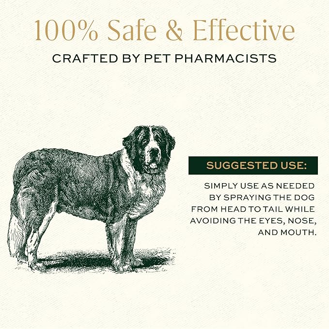 Dog Perfume Spray, Long-Lasting Dog Body Spray with Sweet Pea and Vanilla Infusion, Refreshing Mist, 8 fl oz