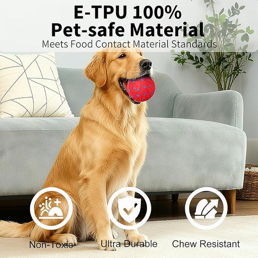 Smart Interactive Dog Toys, Activated Moving, Bouncing, Rotating Ball for Medium/Large Dogs, Motion-Activated Dog Ball to Keep Them Busy, IP54 Waterproof & E-TPU, Fun & Engaging Dog Gift